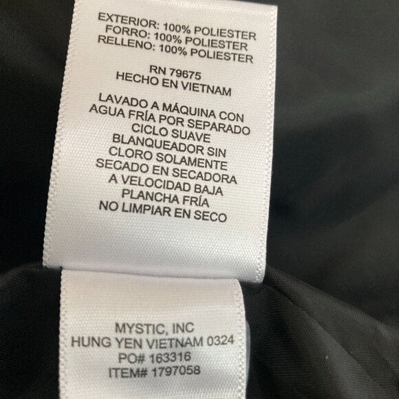 Anne Klein Women's Midweight Jacket Black Quilted, Side Hip Slit, Front Snap XXL - Picture 7 of 14